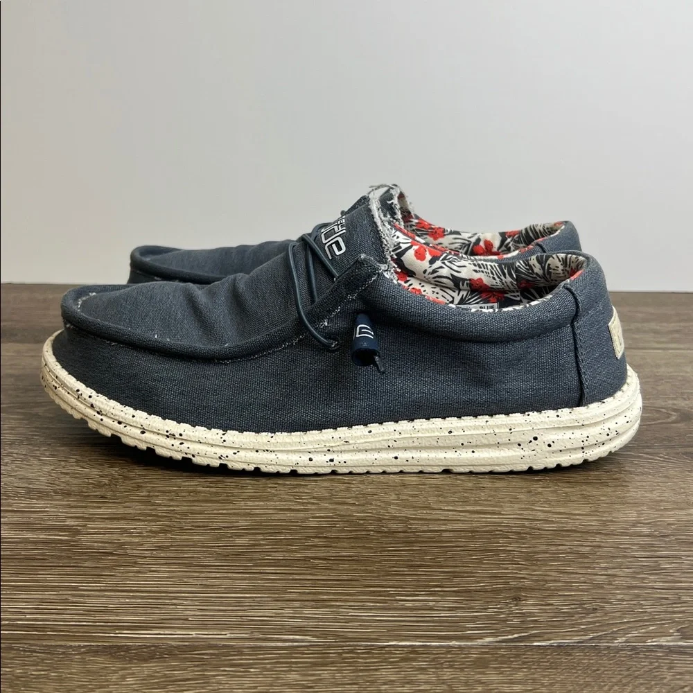 👟 Hey Dude Wally Stretch Shoes | Men’s US 10 | Blue |